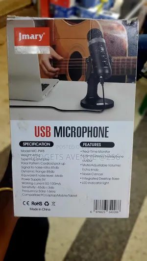 Jmary Mc-Pw8 Professional Condenser Desktop Usb Microphone.