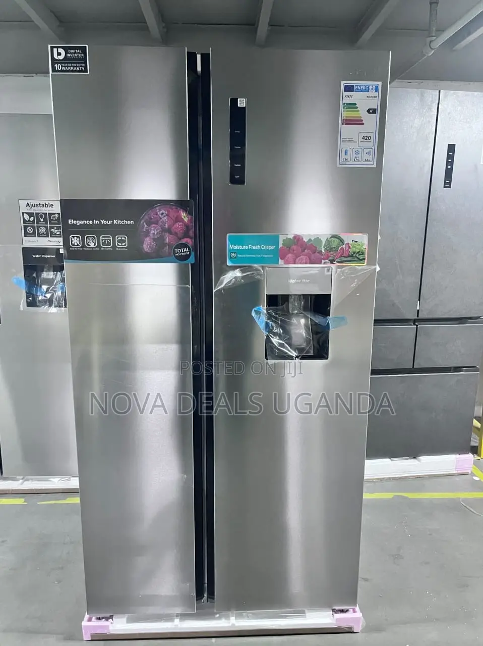 Pixel 692l Side By Side Refrigerator Silver With Water Dispenser