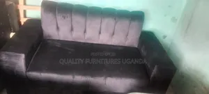 High Density Black 2 Seater Sofa