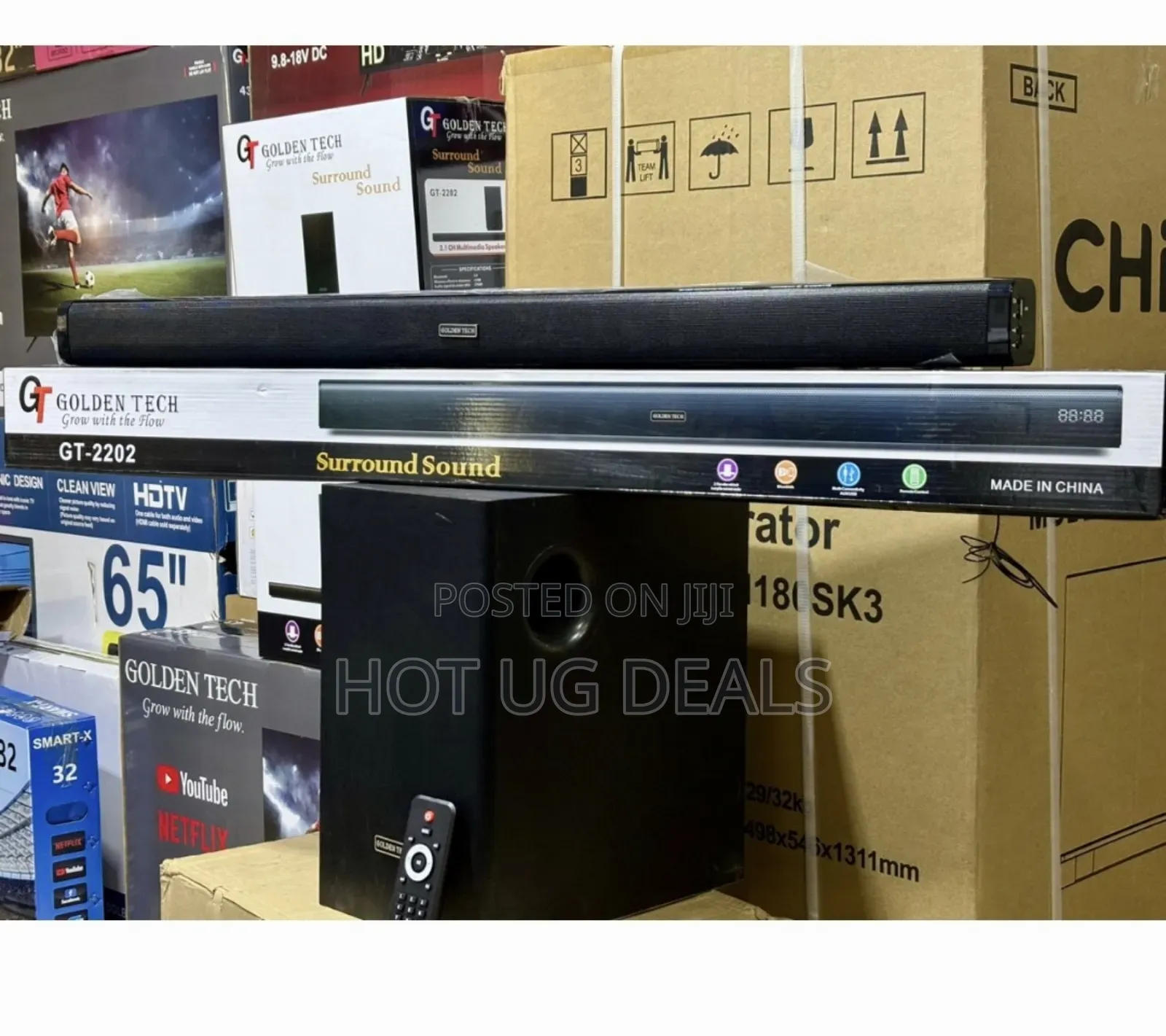 Golden Tech Gt-2202 Wired Soundbar System With Bluetooth