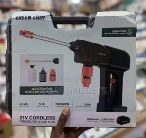 Green Lion 21v Cordless Pressure Wash Gun (Model Gnc240wgunbk)
