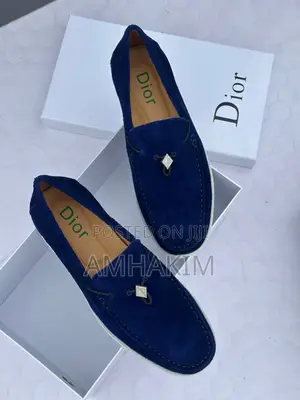 New Men's Dior Suede Low Rubber Sole Loafers in Stock
