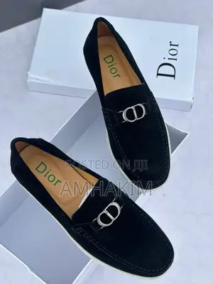 New Men's Dior Suede Low Rubber Sole Loafers in Stock