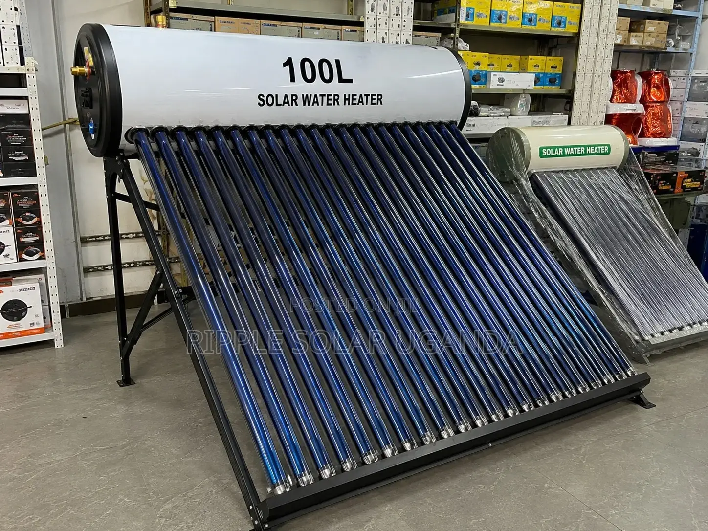 100l Solar Water Heater Vacuum Tube Hot Water System Installation