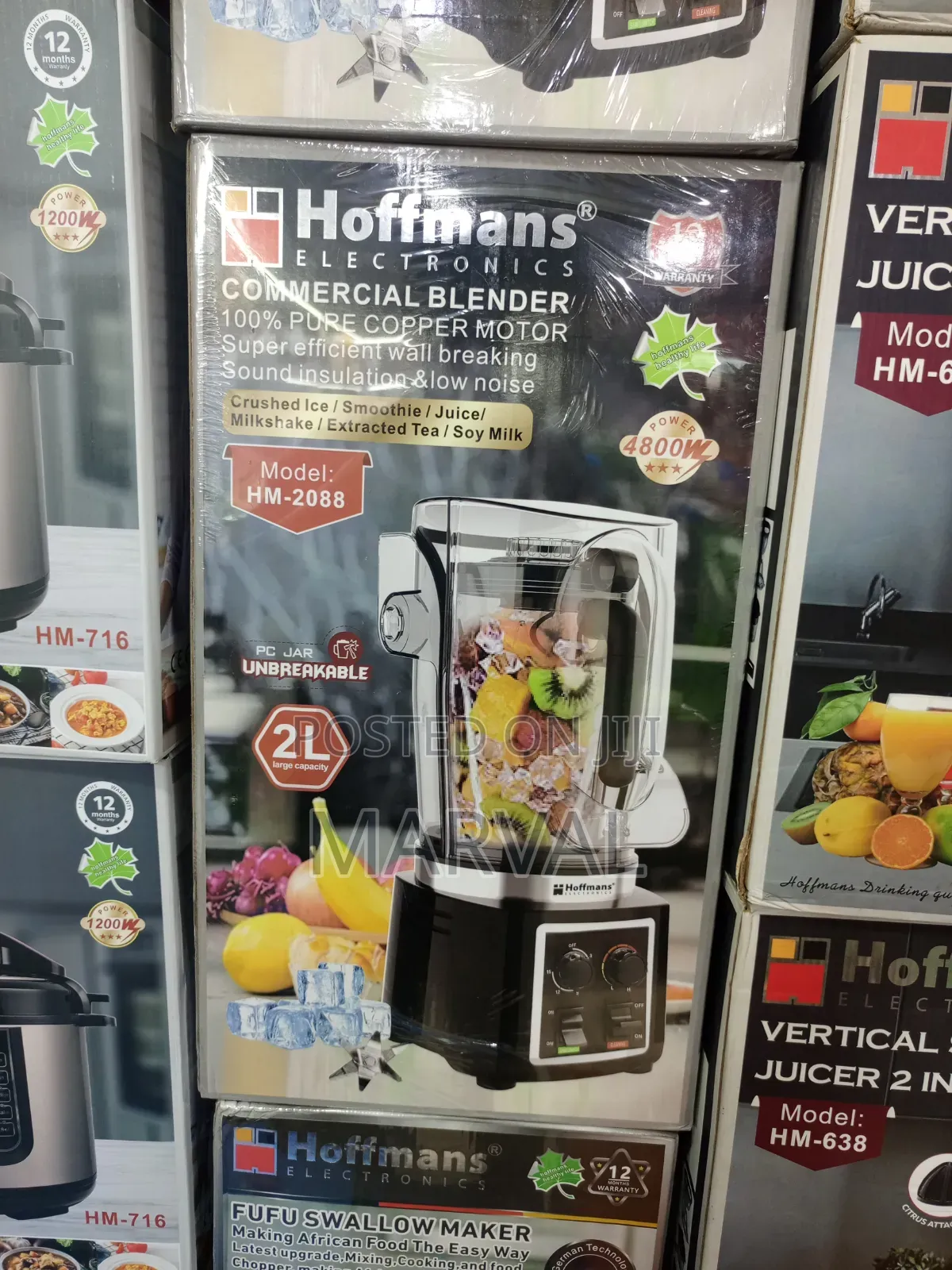 Hoffmans Hm-2088 Commercial Blender With a 2-Liter Jar