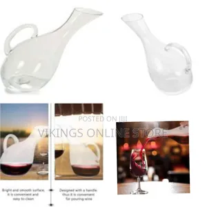 Glass Wine Decanter With Handle- Clear##90,000