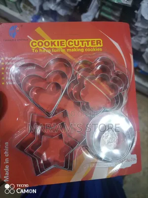 Stainless Steel Cookie Cutter Set With Heart, Star, and Flower Shape