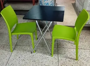Dining Foldable Table and Plastic Chairs