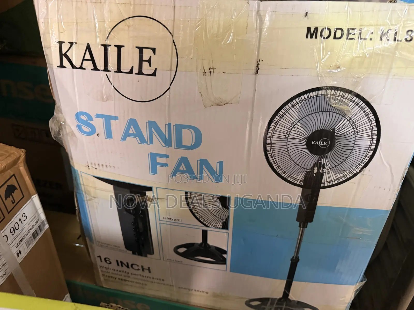 Kaile 16 Inch Stand Fan Adjustable Height Electric Cooling Fan