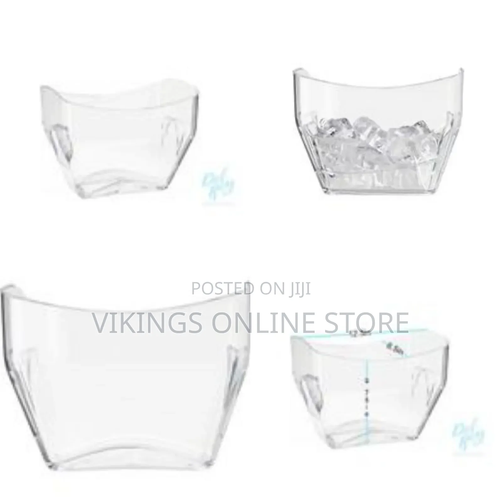 Acrylic Clear Beverage Ice Bucket Tub 12.5x 8.5 X 9.75 Inch for Wines