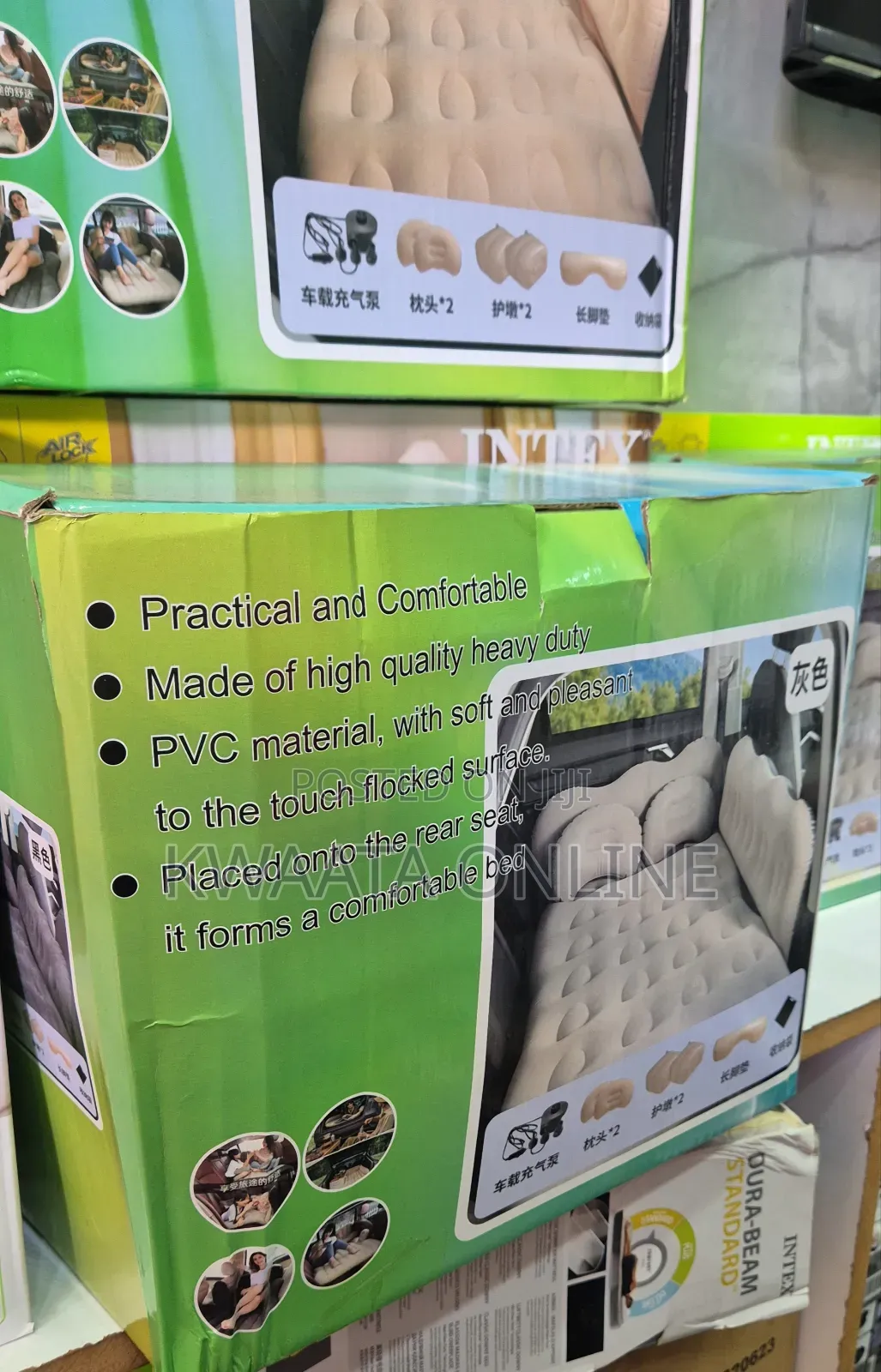 Multifunctional Inflatable Car Bed Mattress Universal Travel With Pump