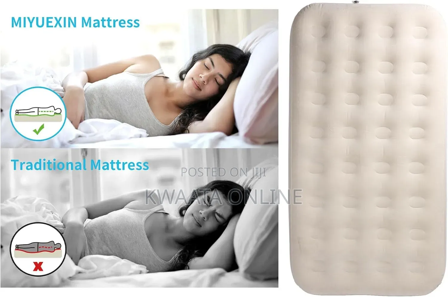 Inflatable Air Mattress,With Pump, Water Proof (5x6)/(6×6)
