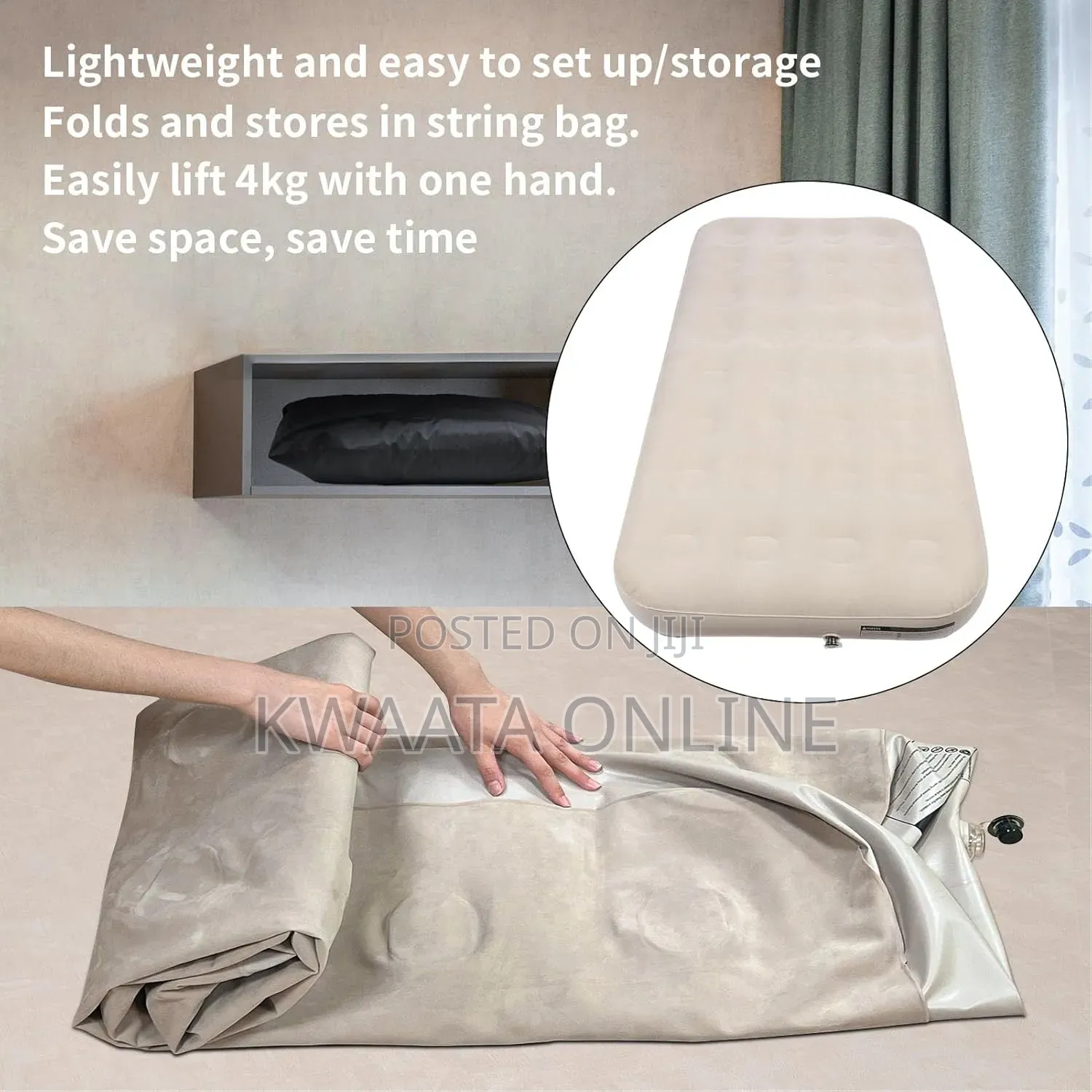 Inflatable Air Mattress,With Pump, Water Proof (5x6)/(6×6)