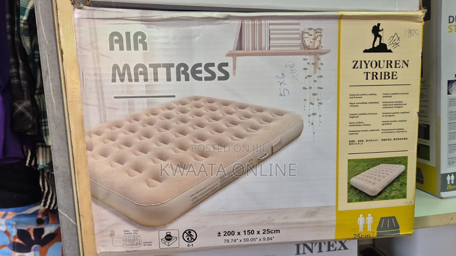 Inflatable Air Mattress,With Pump, Water Proof (5x6)/(6×6)