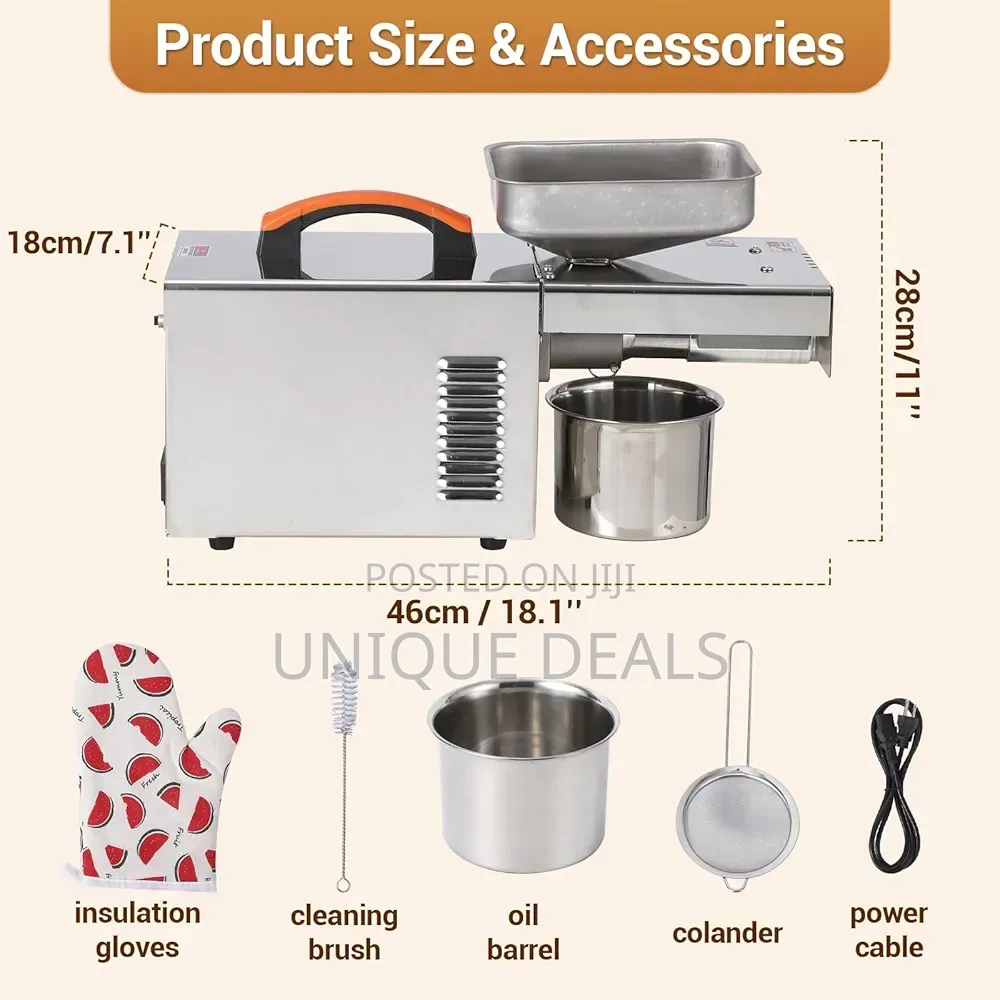 Oil Press Machine, Automatic Cold Hot Electric Oil Press Extractor