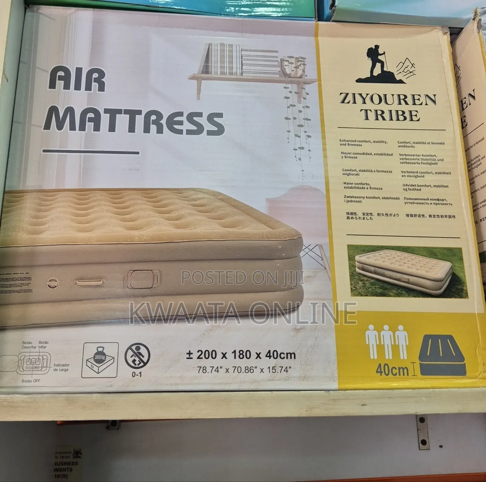 High Density Air Bed Mattress With Built-in Electric Pump, 5x6 or 6×6