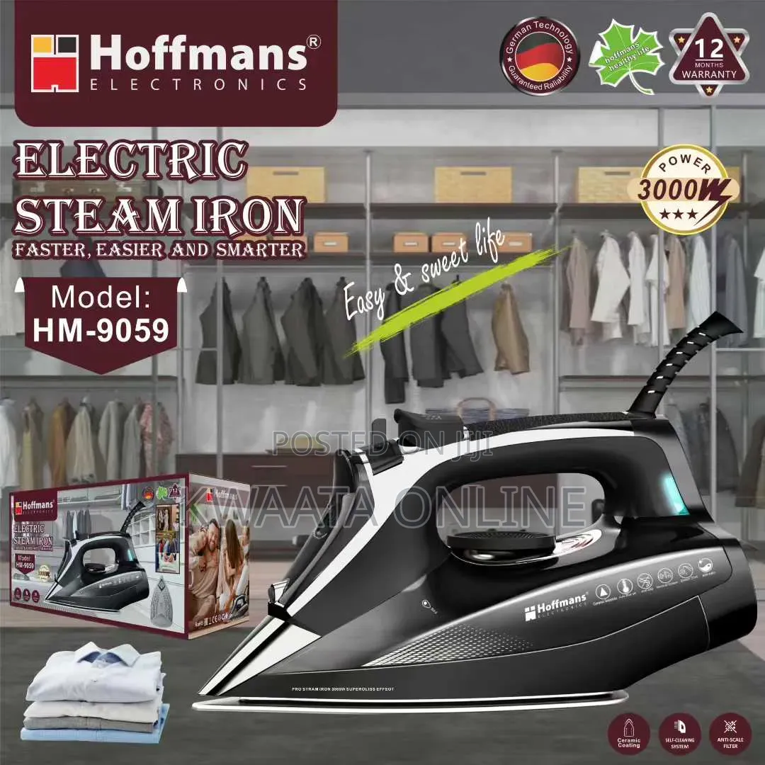 3000w Steam Iron Adjustable Thermostat Burst Vertical Steam Hm-9059