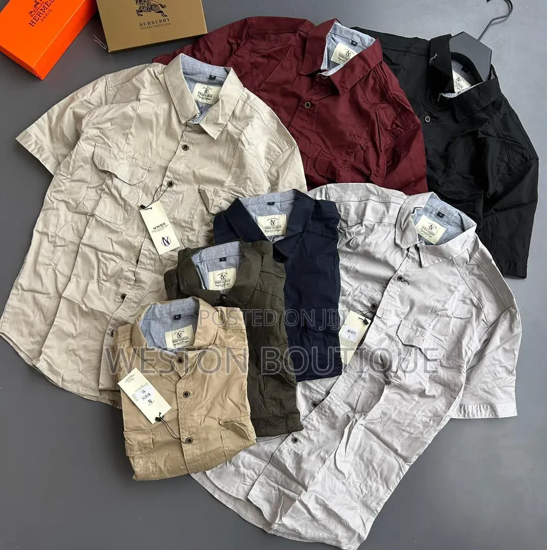Short Sleeve Men's Original Cargo Shirts Size M to XXL