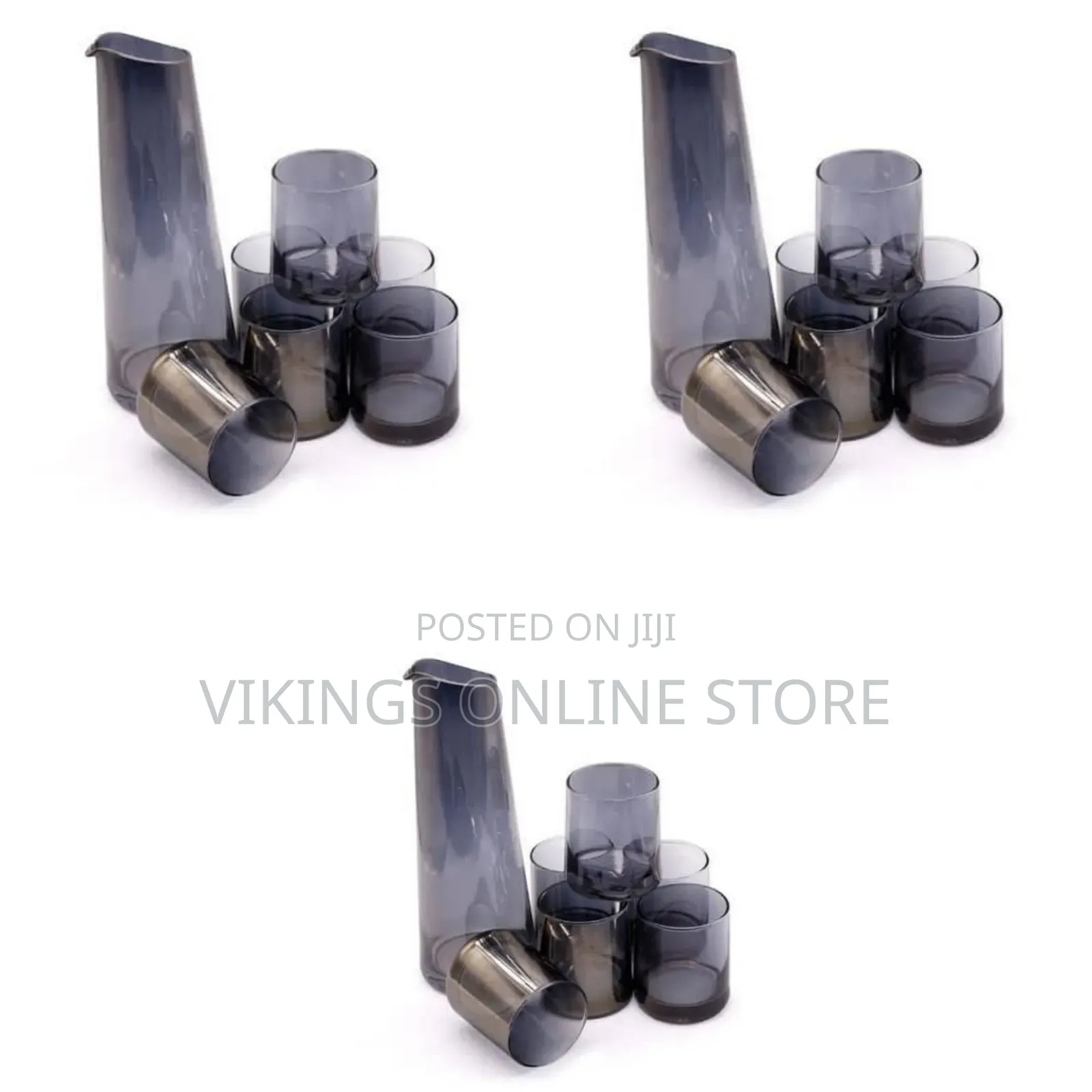 7 Set Whiskey Wine Penguin Decanter With Liquor Glasses Gift Set -Grey