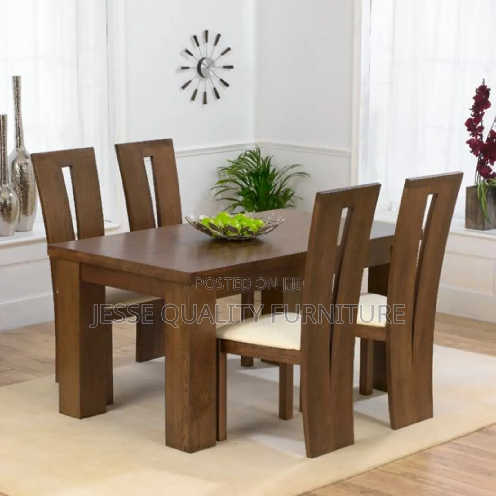 Modern Brown Four Seater Dining