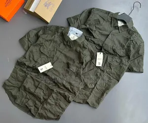 Original Men's Cargo Shirts Short Sleeve Green