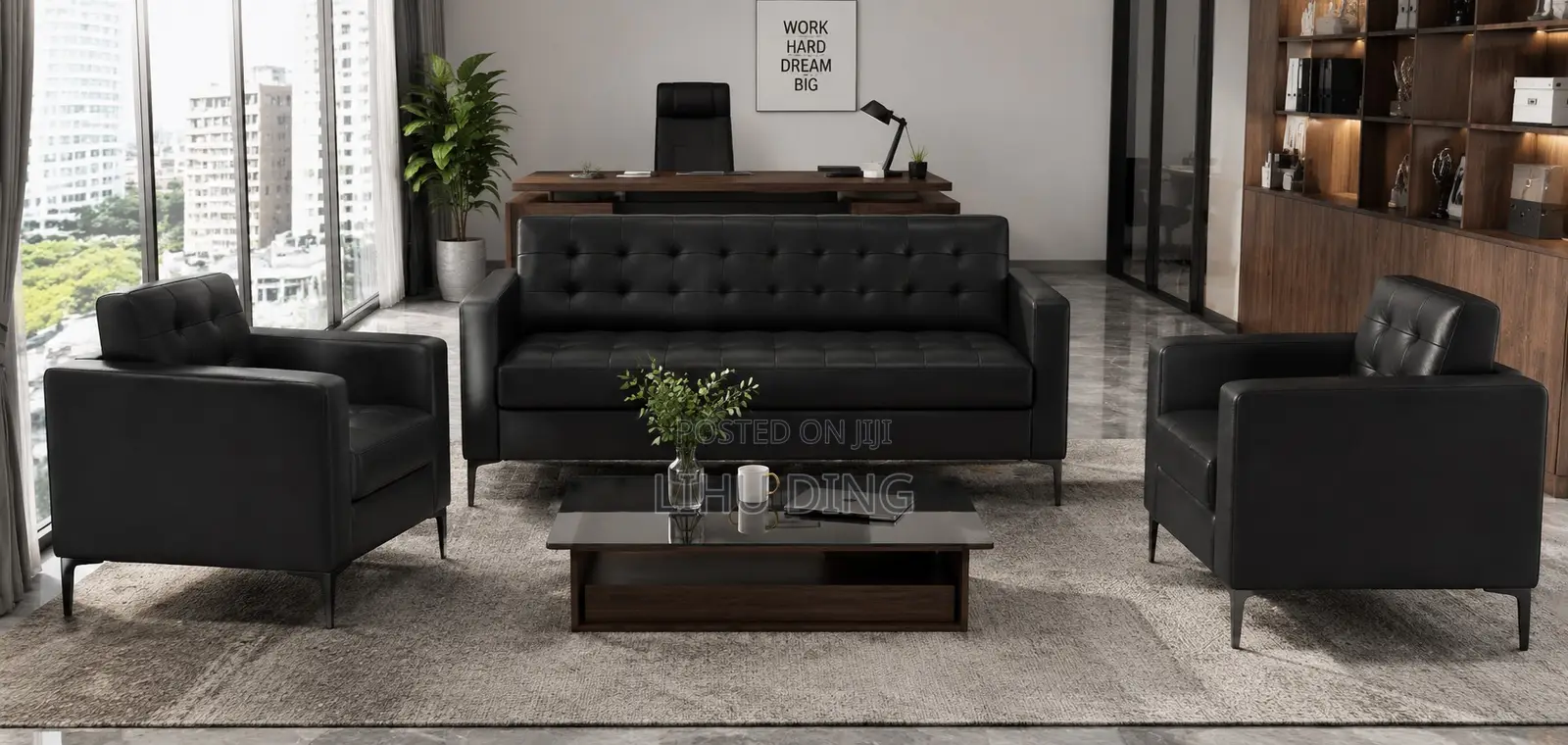 Modern Office Sofa Set 3+1+1 | Factory Direct Uganda