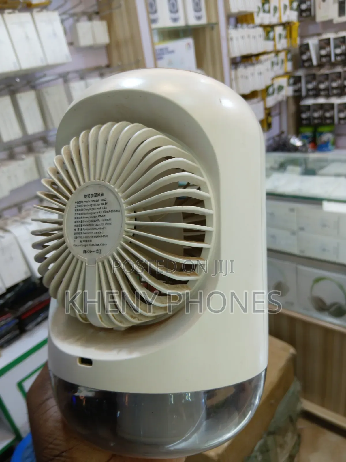 Rotating Cooling Humidifier Fan