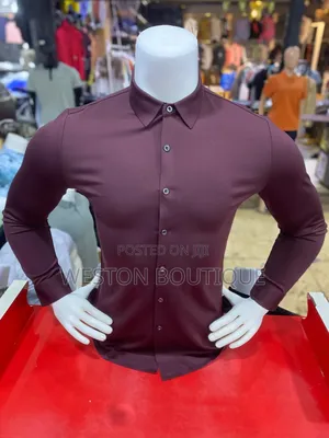 White Silk Men's Long Sleeve Shirts