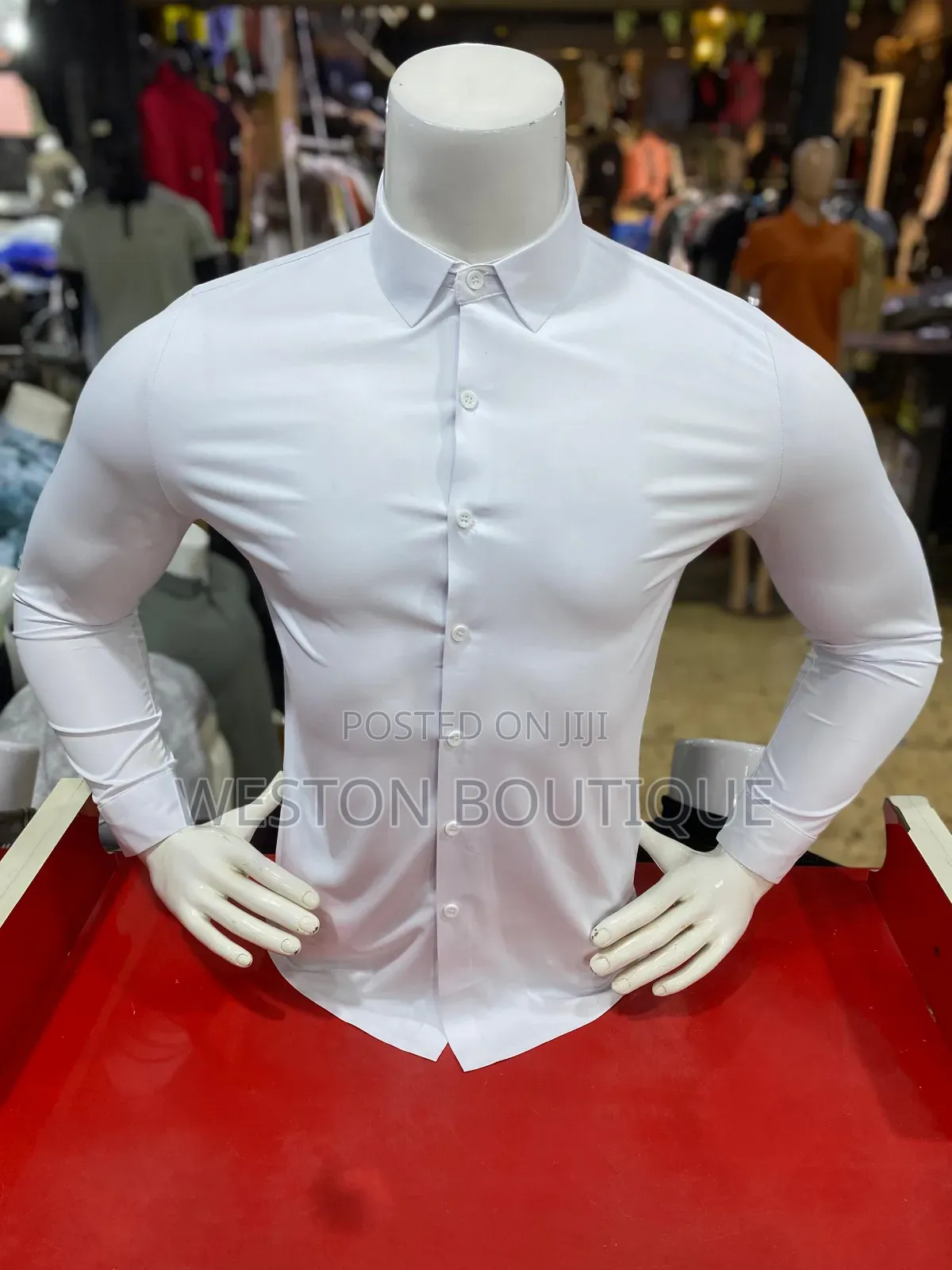 White Silk Men's Long Sleeve Shirts