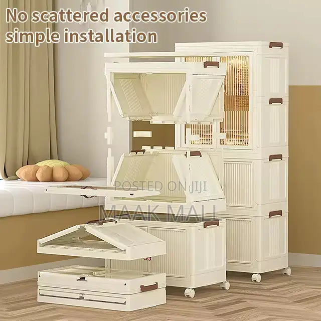 Plastic Foldable Baby Wardrobe With Wheels