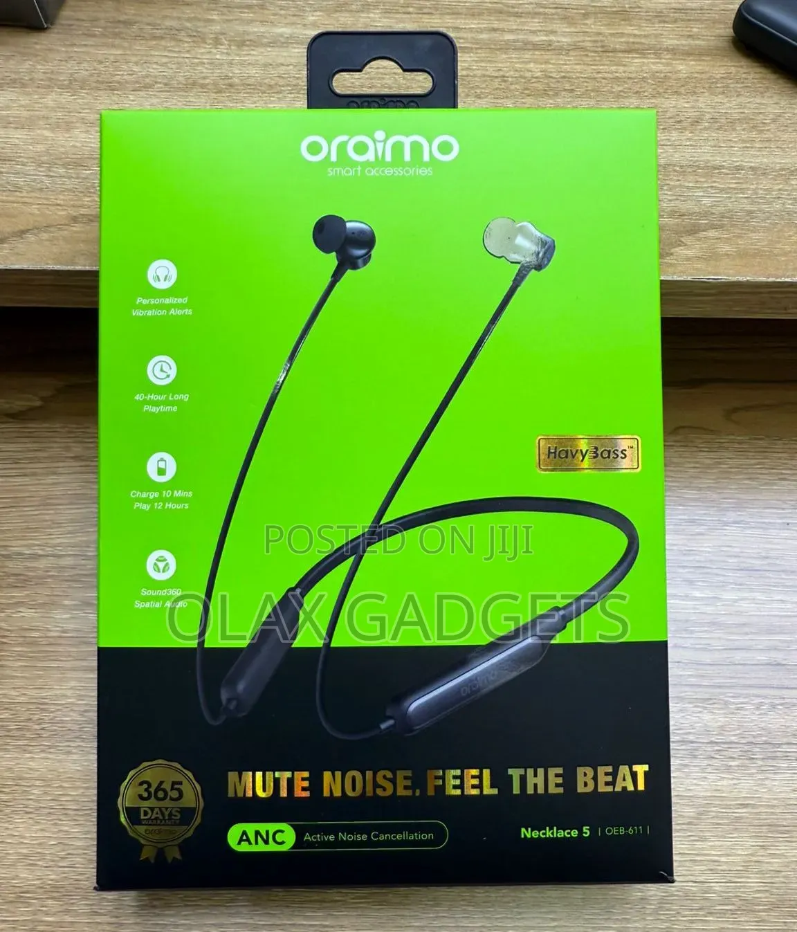 Oraimo Necklace 5 30db Noise Cancellation Call Vibration Earphones