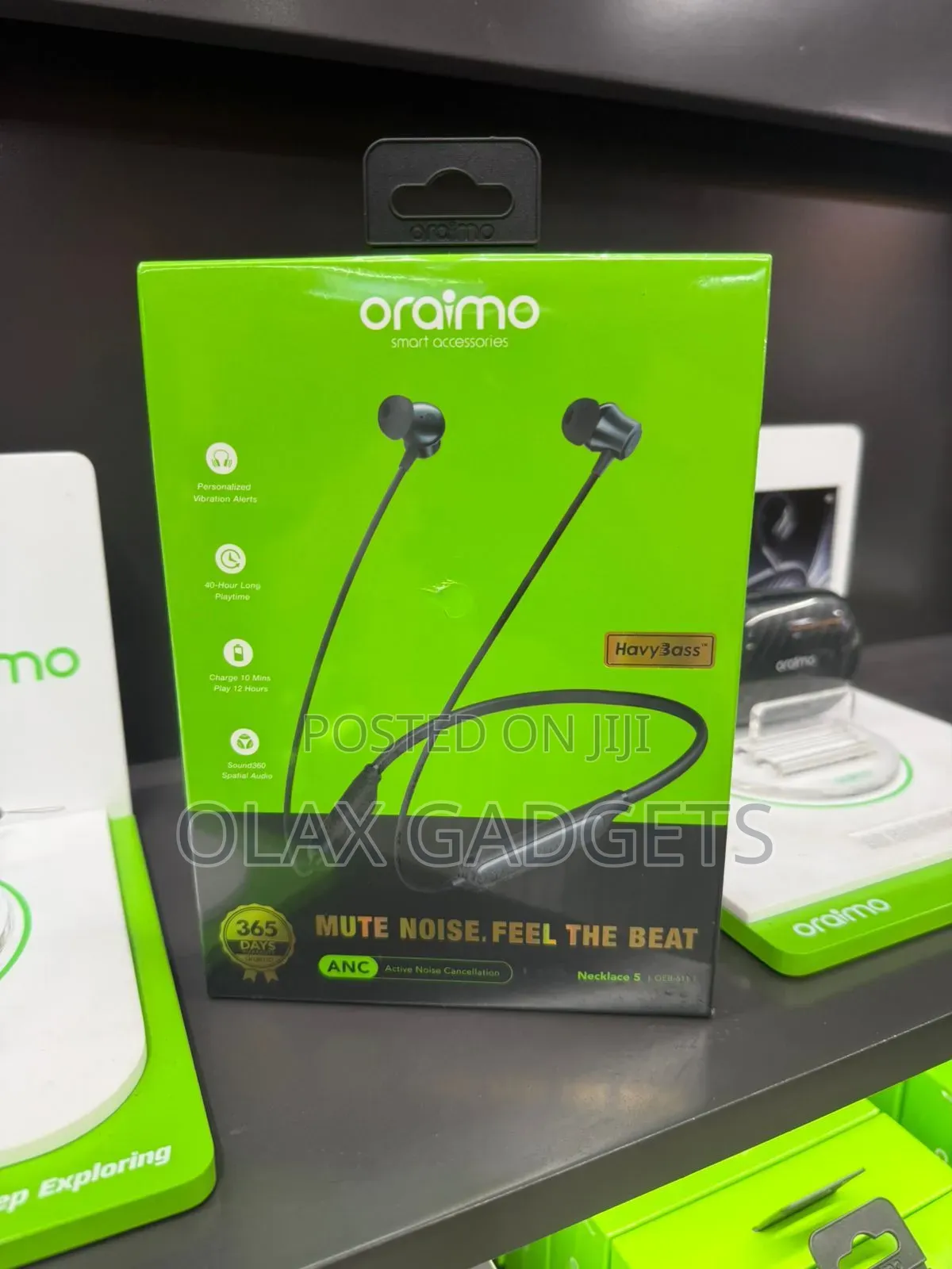 Oraimo Necklace 5 30db Noise Cancellation Call Vibration Earphones