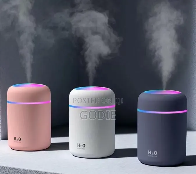 300ml Usb Portable Mini Humidifier With Colorful Cycling Lights.