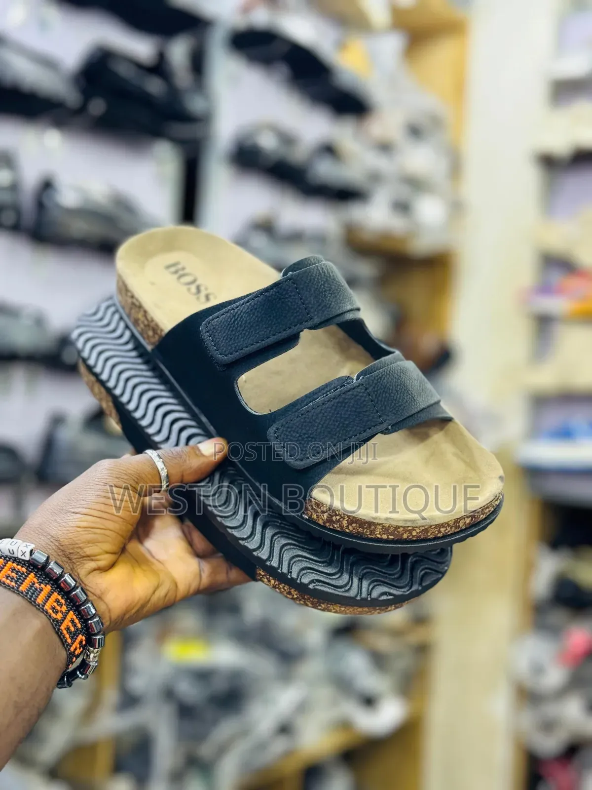 Boss Leather Men's Sandals Size 40 to 45