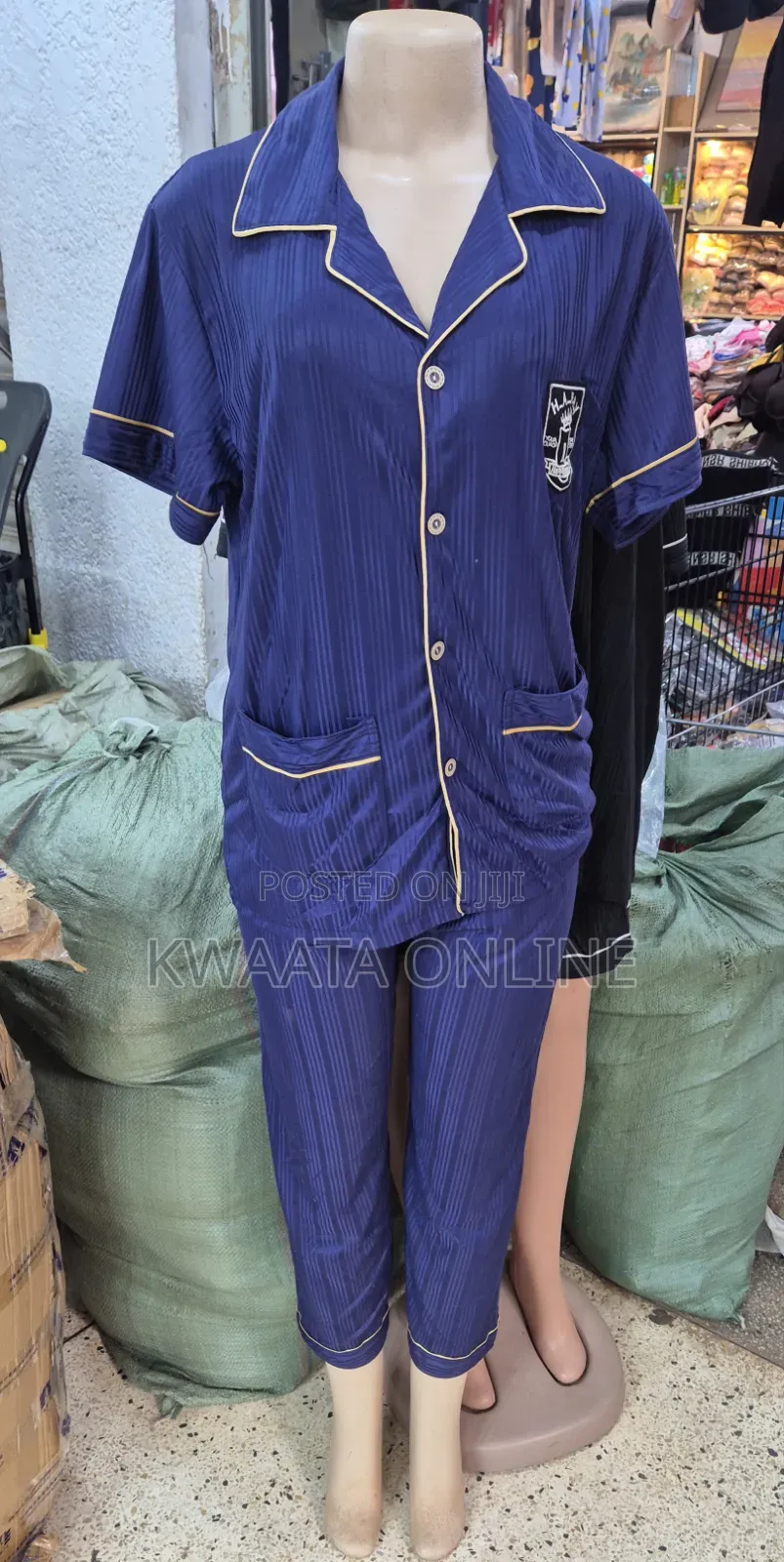 Unisex Pyjamas Set Pure Cotton Sleepwear Top Pants Loungewear