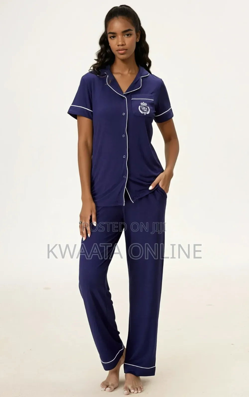 Unisex Pyjamas Set Pure Cotton Sleepwear Top Pants Loungewear