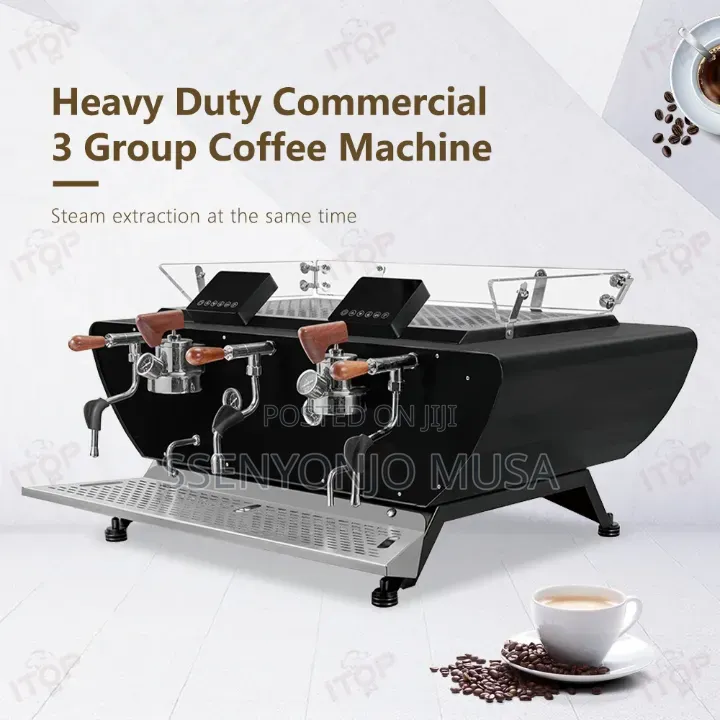 Commercial 2 Head Espresso Coffee Machine – Dual Boiler Semi-Automatic