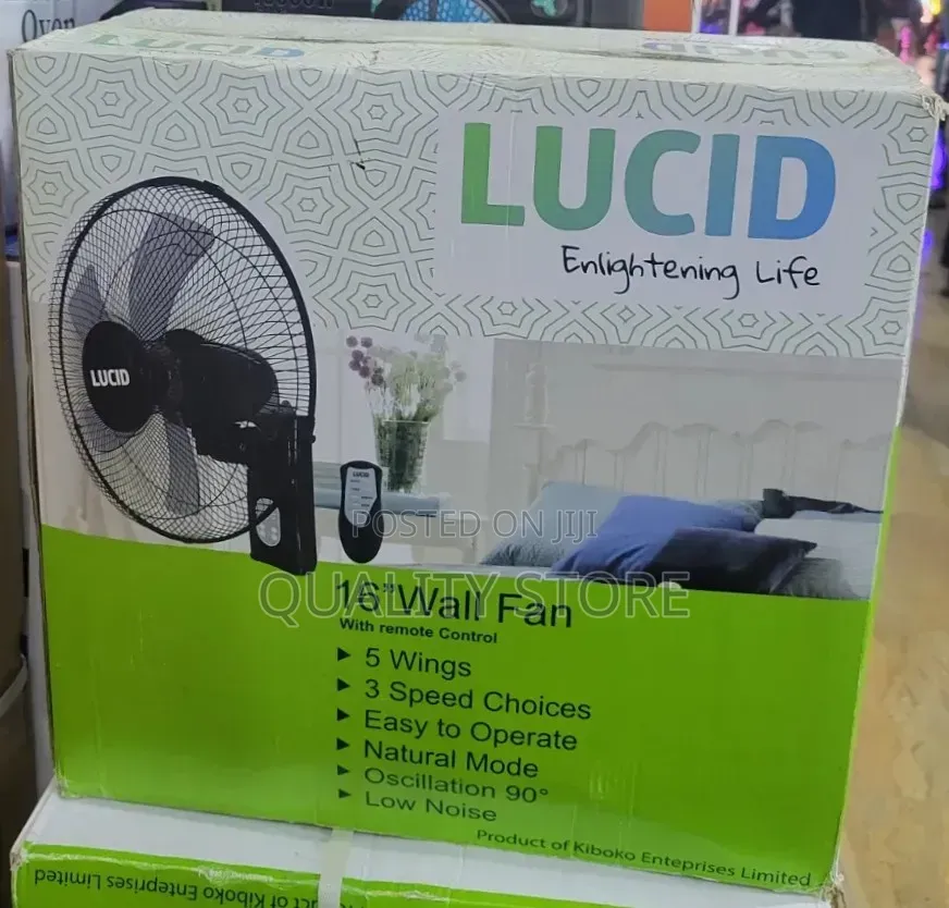 Lucid Wall Fan With Remote Control