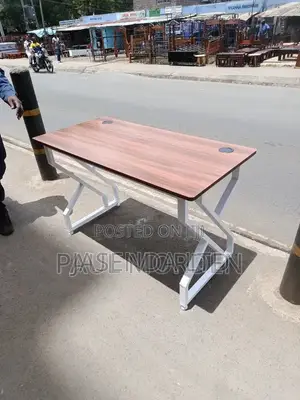 Modern Office Table With Metallic Frame | 4ft Work Table