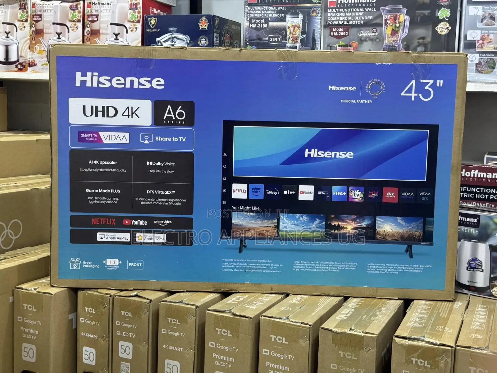 Hisense 43” A6 Uhd Smart Tv.