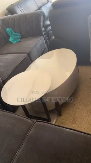 White Oval Centre Table