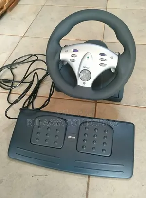Uk Trust Nf340 Race Master Steering Wheel and Pedal Set for Pc Gaming.