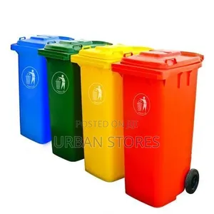 120 Litres Commercial Outdoor Large Plastic Trash Dust Bin With Wheel