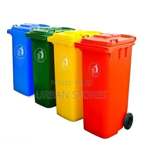 120 Litres Commercial Outdoor Large Plastic Trash Dust Bin With Wheel
