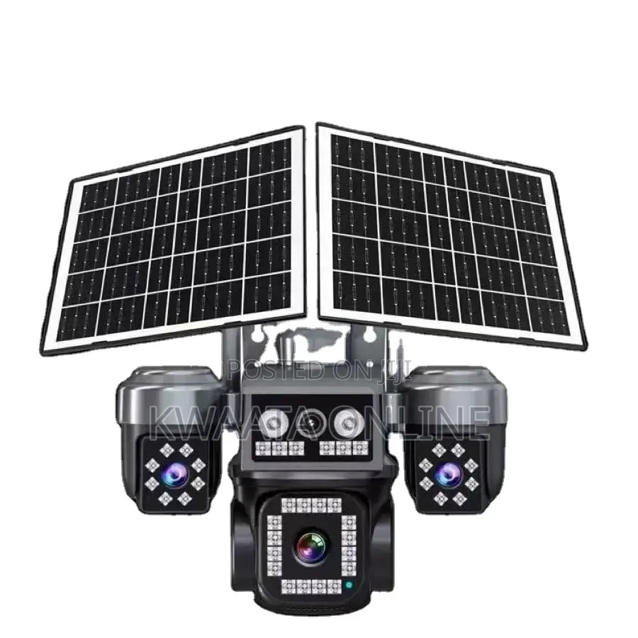 8mp Solar Powered Camera 4g Sim Card 4 Lens Aov Four View