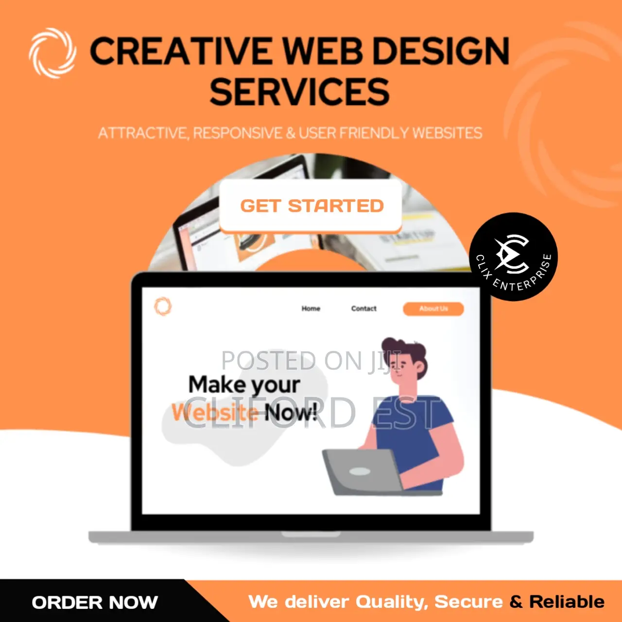 Quality Website Designer / Developer Services (Web + Hosting + Domain)
