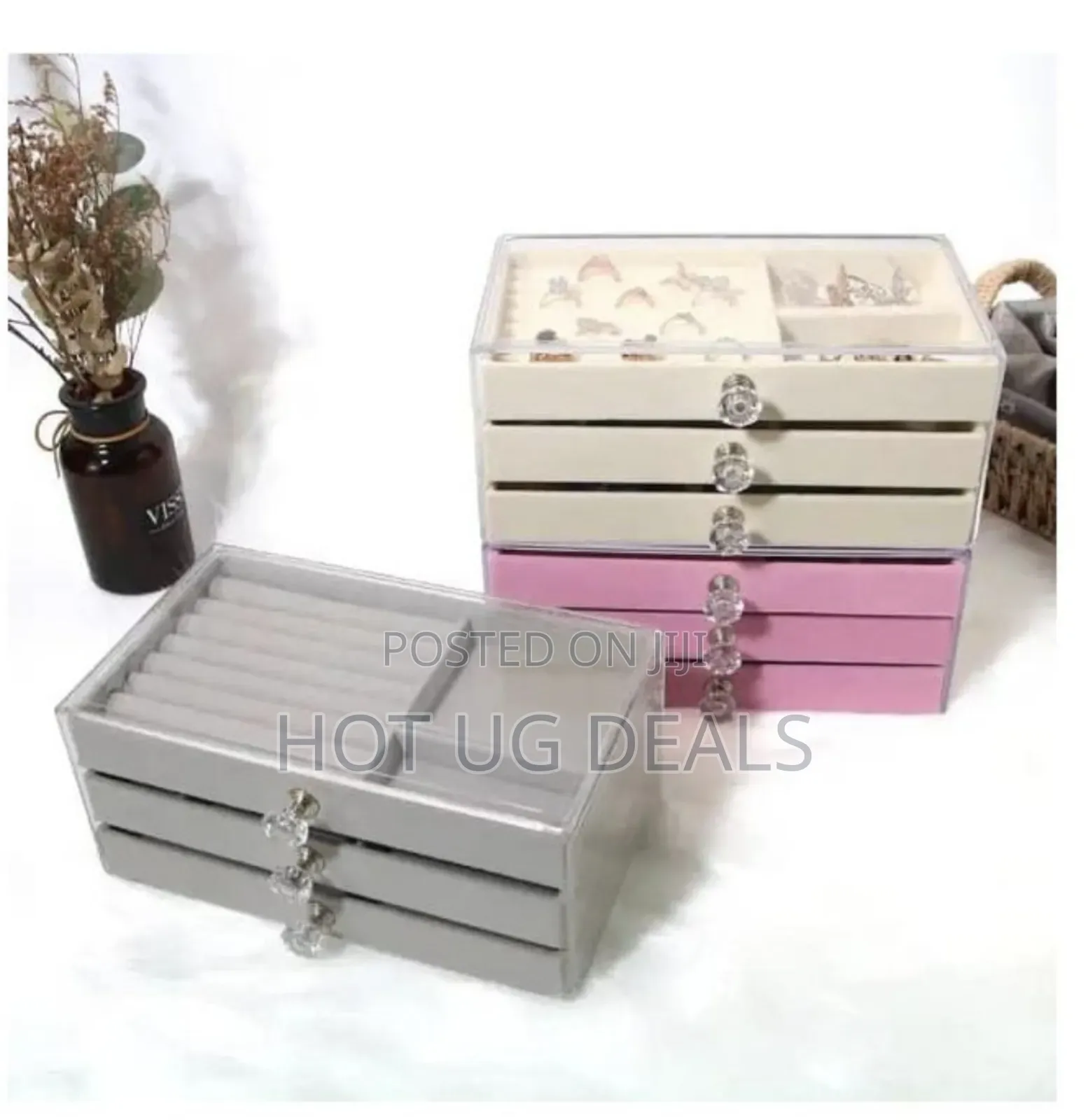 Three Layer Jewelry Storage Box Jewelry Holder - Multicolor