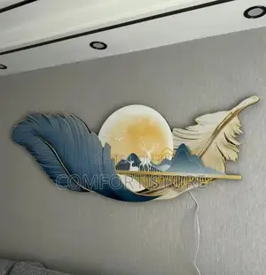Luxury Feather Living Room Wall Decor