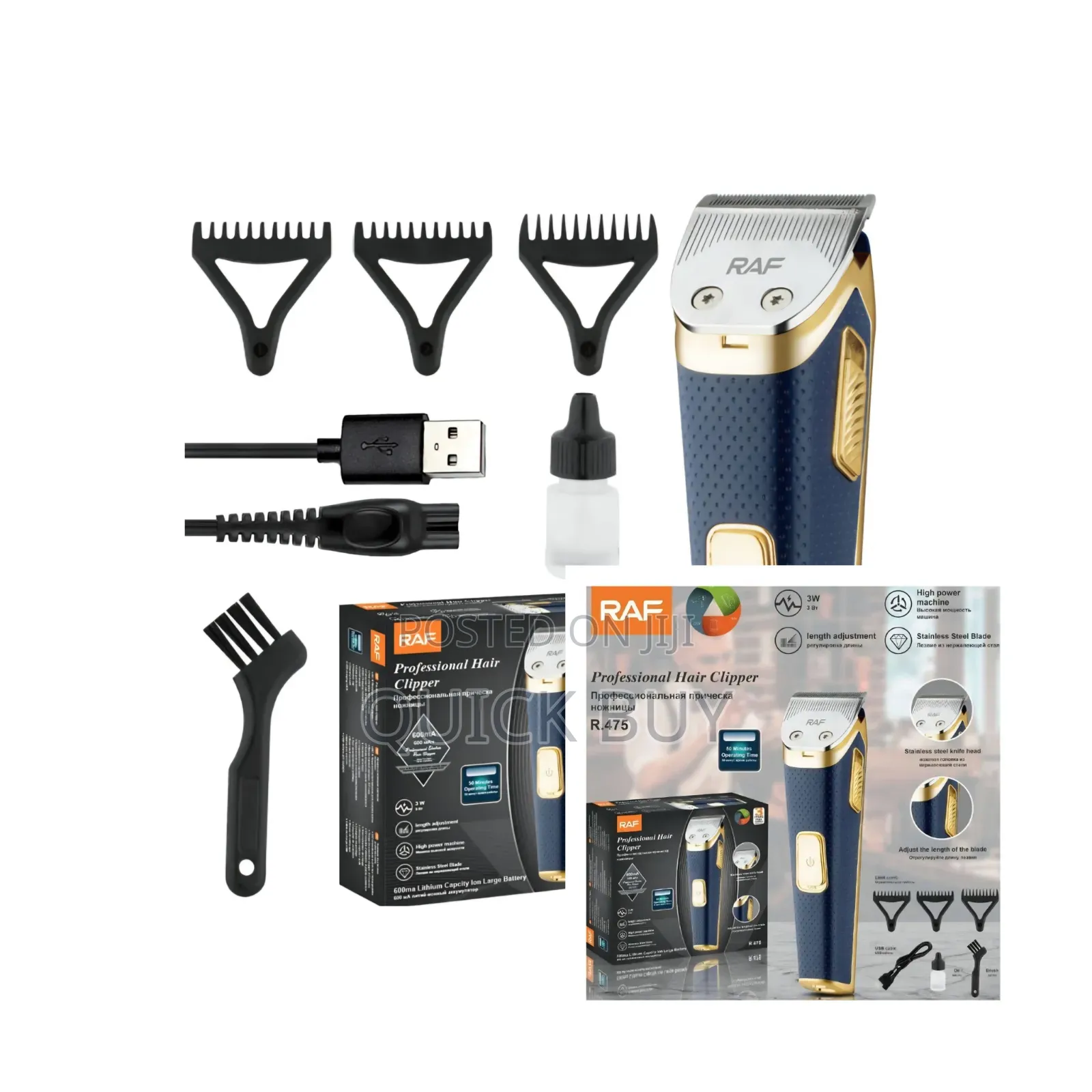 Raf R.475 Cordless Professional Hair Clipper