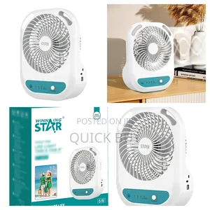 Winning Star St-4052 Rechargeable Table Fan With Led Light